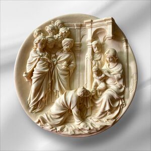 Alberto Santangela “The Nativity” Alabaster Plate - Studio Dante Door Series